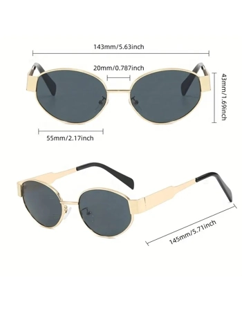 Gold Frame Oval Sunglasses Gold Frame Oval Sunglasses