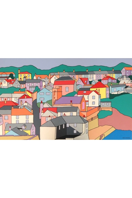 Rooftops of Gorran Haven Card