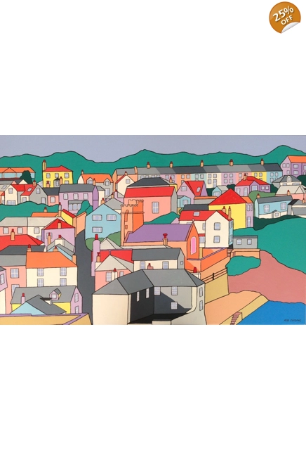 Rooftops of Gorran Haven Card