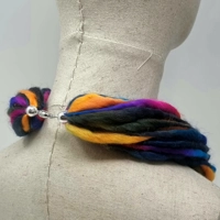 "Toucan" Pure wool necklace with magnetic clasp