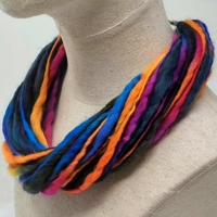 "Toucan" Pure wool necklace with magnetic clasp