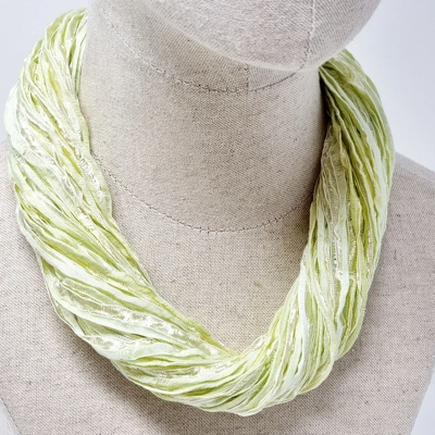 Spring - Lemon yarn necklace