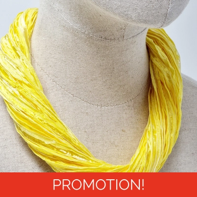 Spring - Yellow ribbon necklace Spring - Yellow ribbon necklace