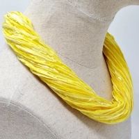Spring - Yellow ribbon necklace