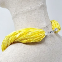 Spring - Yellow ribbon necklace