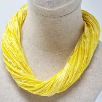 Spring - Yellow ribbon necklace