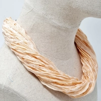 Spring - Peach ribbon necklace