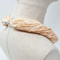 Spring - Peach ribbon necklace