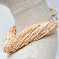 Spring - Peach ribbon necklace