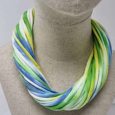 Artisan Cotton Necklace with magnetic clasp - Handmade in the Cotswolds