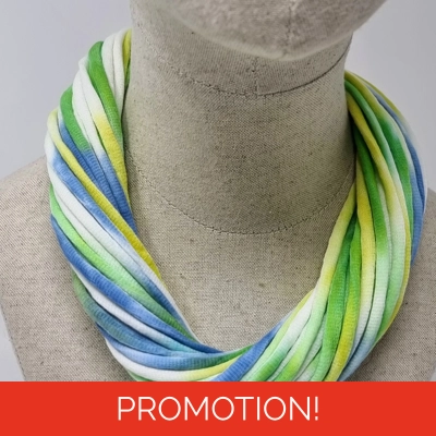 Artisan Cotton Necklace with magnetic clasp - Handmade in ..
