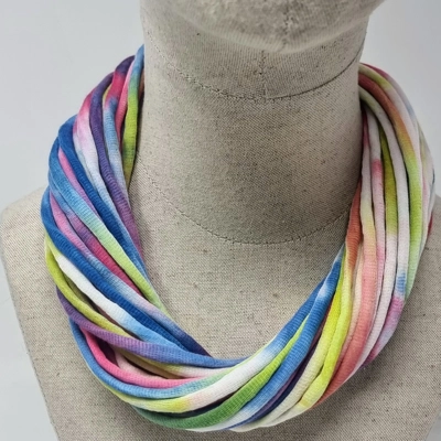 Artisan Cotton Necklace with magnetic clasp - Handmade in the Cotswolds