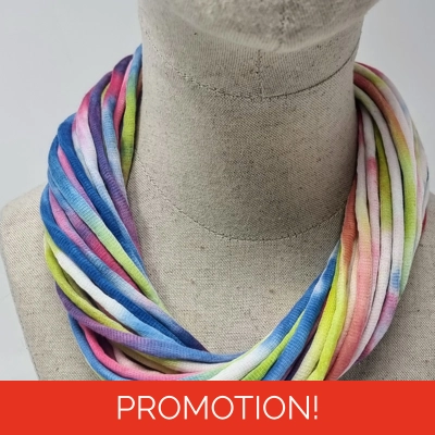 Artisan Cotton Necklace with magnetic clasp - Handmade in .. Artisan Cotton Necklace with magnetic clasp - Handmade in ..