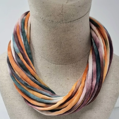 Artisan Cotton Necklace with magnetic clasp - Handmade in the Cotswolds