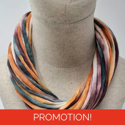 Artisan Cotton Necklace with magnetic clasp - Handmade in .. Artisan Cotton Necklace with magnetic clasp - Handmade in ..