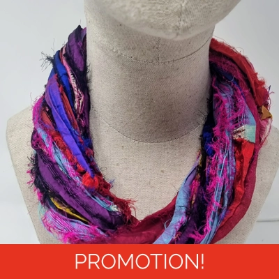 The Handcrafted Cotswold Sari Silk Necklace The Handcrafted Cotswold Sari Silk Necklace