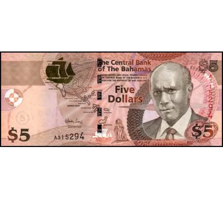 5 Dollars - 2007 - P72 - B338 - Unc