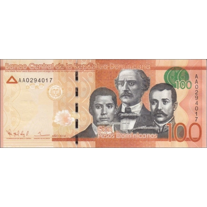 Domenican Rep. - 100 Pesos D - 2014 - P190a - B721a