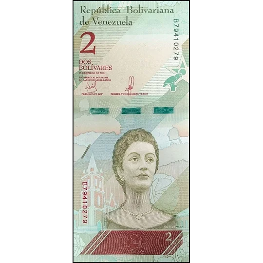 2 bolivares - 2018 - P101 - B371 - Unc
