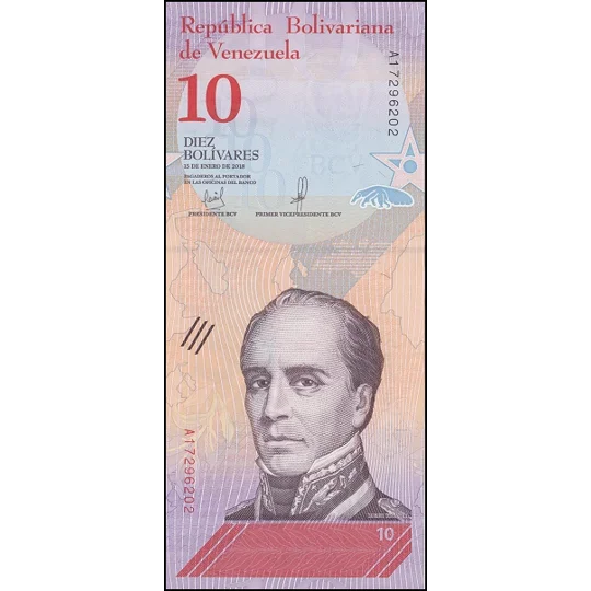 10 bolivares - 2018 - P103 - B373 - Unc