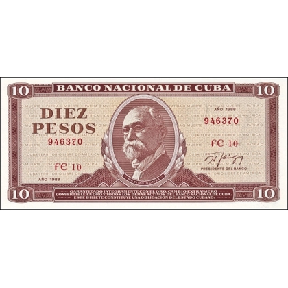 Cuba - 10 pesos - 1988 - p104d - B826k