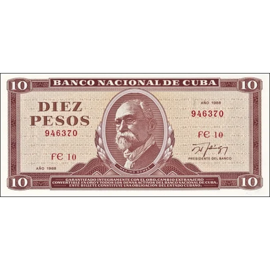 10 pesos - 1988 - p104d - B826k - Unc