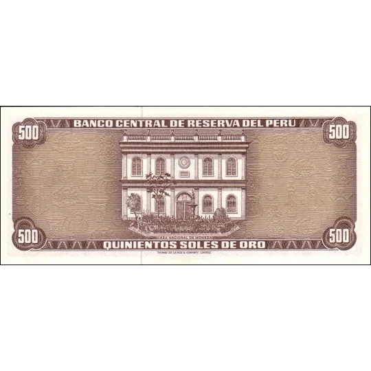 500 Soles de Oro - 1974 - P104c2 - B439h - Unc