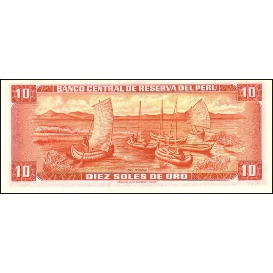 10 Soles de Oro - 1975 - P106 - B435h - Unc