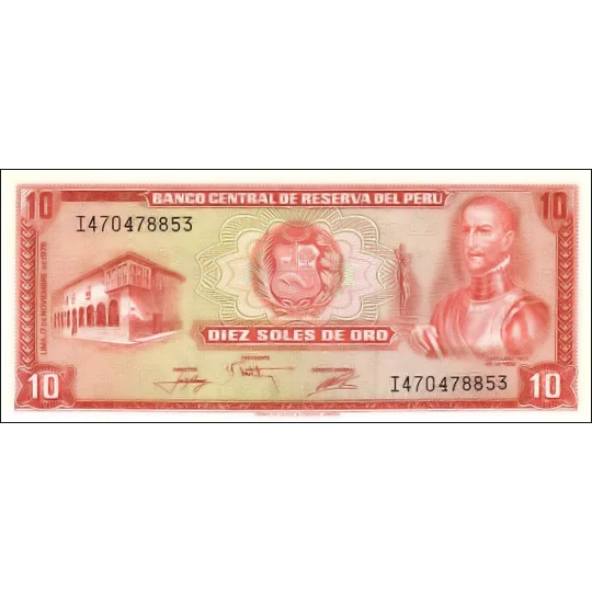10 Soles de Oro - 1976 - P112 - B435i - Unc