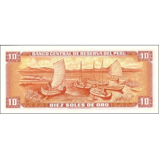 10 Soles de Oro - 1976 - P112 - B435i - Unc