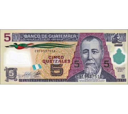5 Quetzales - 2011 - P122b - B604b - Unc