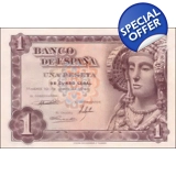 Spain - 1 Peseta - 1948 - P135 - B601a