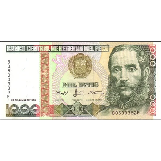 1.000 intis - 1988 - P136c - B475c - Unc