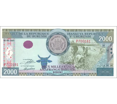 2000 Francs - 2001 - P41a - B228a - Unc