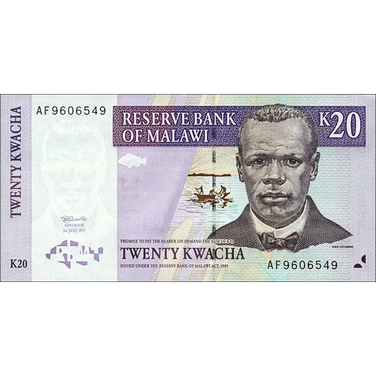 20 Kwacha - 1997 - P38a - B138a - Unc