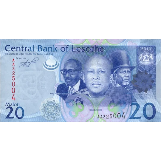 20 Maloti - 2010 - P22a - B223a - Unc
