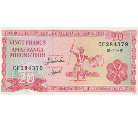 20 Francs - 1991 - P27c - B215h - Unc