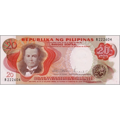Philippines-20 piso-ND(1970) - P145b-B1004b