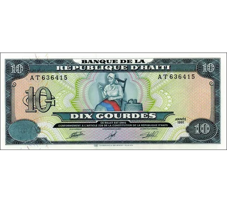 Haiti - 10 Gourdes - 1991 - P256a - Unc