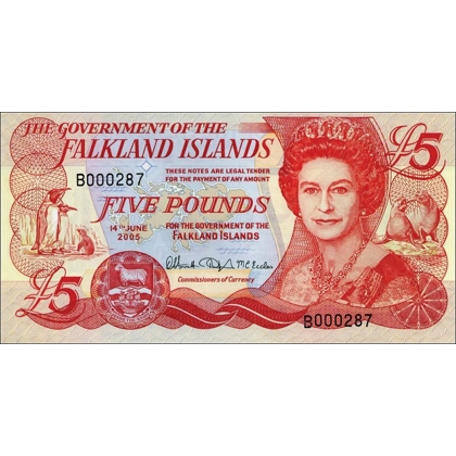 Falklands - 5 Pounds - 2005 -P17 - B219a