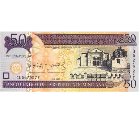 50 Pesos Oro - 2008 - P176b1 - B697a