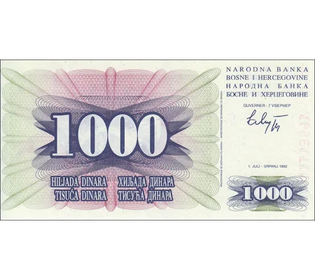 1000 Dinara - 1992 - P15 - B118 - Unc
