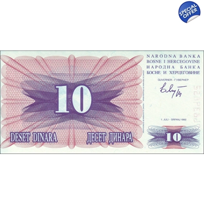 Bosnia-Herz.-10 Dinara-1992 - P10 - B113