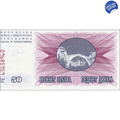 Bosnia-Herz.-50 Dinara-1992 - P12 - B115