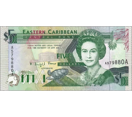 Antigua - 5 Dollars - (1993) - P26a - B210a - Unc