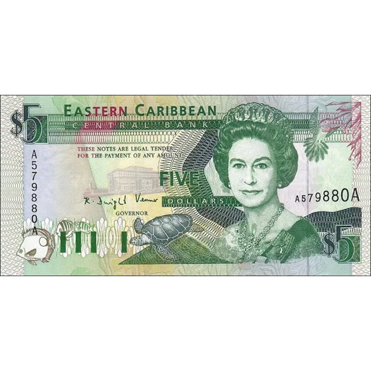 Antigua - 5 Dollars - (1993) - P26a - B210a - Unc