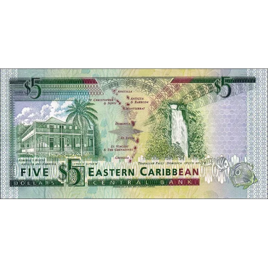 Antigua - 5 Dollars - (1993) - P26a - B210a - Unc