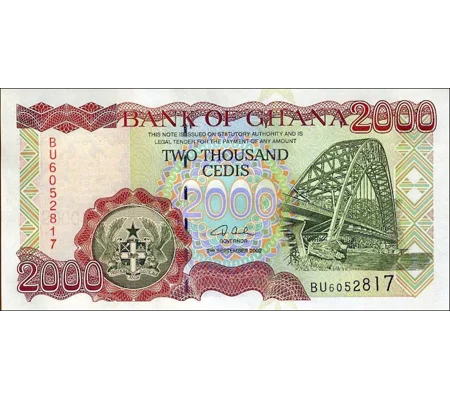 2000 Cedis - 2002 - P33G - B139a - Au