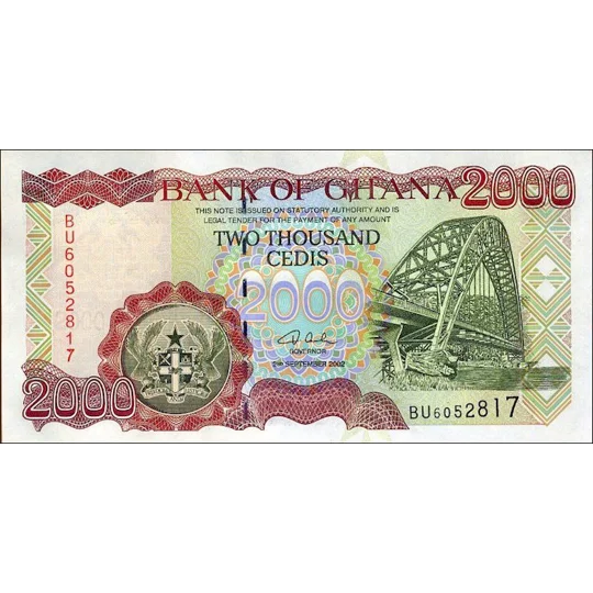 2000 Cedis - 2002 - P33G - B139a - Au