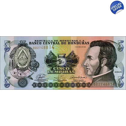 Honduras - 5 Lempiras - 2008 - P91b - B328L
